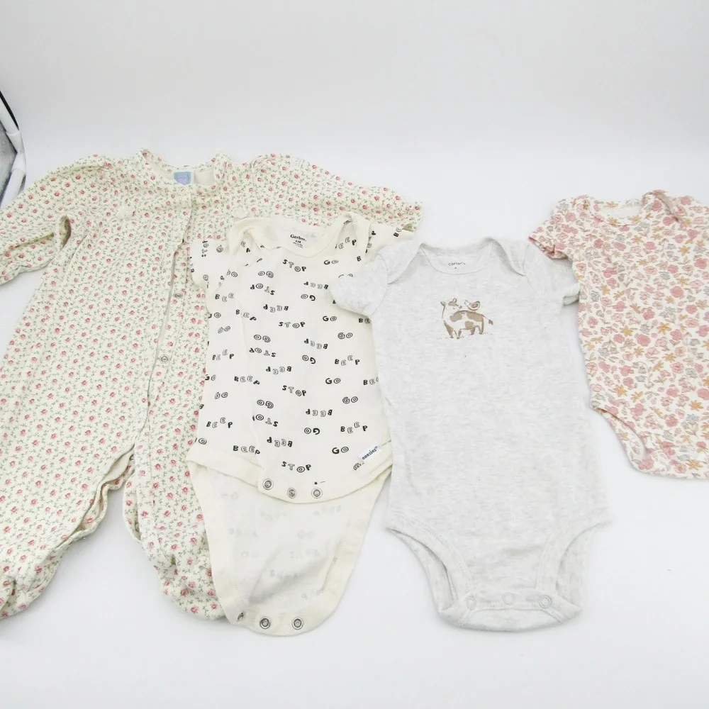 Carter's Cloud Island Gerber 0-6 months Baby Girl Clothing Lot Bodysuits 27 pcs